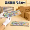 Caja de hojalata con tapa abatible para papelería al por mayor, caja de embalaje para lápices de 48 colores, caja metálica de hojalata con gran capacidad para almacenar pinceles