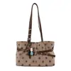Bolsa de Ombro Retro com Bolinhas, Moderna e Única, Bolsa de Mão Simples, Estilo Suave, Grande Capacidade, Bolsa de Ombro Feminina Casual para o Dia a Dia