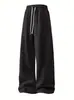 Calça Jeans Casual Reta Tendência Estilo Hong Kong Masculina 2026 Primavera/Outono Nova Solta Versátil Wide Leg Longa ins Tendência