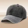 Gorra de Béisbol de Mezclilla Bloqueada por Color con Logo Impreso Personalizado, Lavada y Desgastada, Algodón Puro, Gorra Unisex para Exteriores con Protección Solar