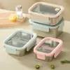 Lonchera aislada de acero inoxidable 316, caja bento con compartimentos, sellada, apta para trabajadores de oficina, apta para microondas, grado alimenticio