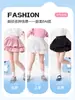 Falda Rosa Corta de Verano para Niñas 2026 Nuevo Estilo Princesa Falda de Pastel Antiexposición Conjunto de Verano