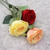 Rosa Artificial de Tallo Único Rosa Redonda Pequeña Flor Artificial Flor Falsa Flor de Boda Flor para Decoración de Fotografía del Hogar