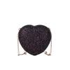 Bolsa Brillante de Verano 2022 Nueva para Mujer Color Sólido Cadena de Corazón con Lentejuelas Bolso de Hombro Cruzado Bolsita Dulce para Dama