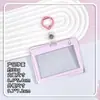 Porta-cartões transparente horizontal da moda para estudantes, cordão para crachá escolar, capa protetora para crachá, porta-cartão IC de comércio exterior no atacado