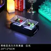 Estante de barra led luminoso para platos de frutas barra transparente plato de frutas creativo de tres niveles plato para postres frutas bocadillos compartimento comercial