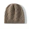 Sombrero de Pescador Trenzado Vintage para Mujer, Cachemira Pura, Favorecedor, Elegante, Color Sólido, Sombrero Versátil de Moda para el Trayecto