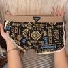 Cueca Boxer Masculina Estilo Étnico Retrô Americano, Algodão Puro, Corte Solto, Tamanho Grande, Calça de Casa Respirável Estampada da Moda