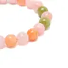 Jinghui DIY Artesanal Pulseira de Cristal com Contas Naturais Otimizadas de Morganita 6-8mm Pulseira Semi-Acabada Joia de Contas Soltas