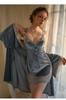 Conjunto de pijama de terciopelo sexy con encaje, camisón de alta calidad con almohadilla en el pecho y tirantes, ropa de casa linda y pura