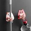 Soporte para Mopa sin Taladro Estante de Almacenamiento para Baño Colgador de Mopa Estante de Mopa Montado en Pared Gancho Fuerte Herramienta para Colgar Mopas