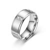 Anel de Aço Titânio Moda Europeu e Americano Personalizado Cravejado com Diamantes Aço Inoxidável Acessível Estilo Luxo Atacado Joia Dupla Fileira 12 Diamantes