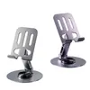 Soporte metálico giratorio 360 grados para teléfono móvil, soporte de escritorio plegable ajustable para teléfono móvil, soporte conveniente para tableta, venta al por mayor