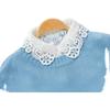 Cuello falso para mujer, cuello de camisa de encaje blanco combinable, cuello falso para otoño e invierno, accesorios de decoración para el trabajo, cuello falso