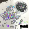 Lantejoulas para nail art em formato de coração com laser de celebridade da internet, atacado, estrelas mágicas japonesas, borboleta, redondo, adesivo para unha DIY
