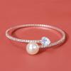 Pulsera de Zirconia y Perla Transfronteriza Simple y de Moda Accesorios Diarios Pulsera de Yiwu Suministro al por Mayor Fábrica de Joyería de Pedrería