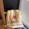 Nuevo Estilo Perezoso Nicho Hombro Estudiante Artístico Color Sólido Niña Bolso de Moda para Mujer Bolso Tote Elegante de Gran Capacidad