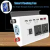 Inversor 300W energía solar para vehículo 12V a 110V Pantalla LCD inteligente doble 4USB 4.2A carga rápida