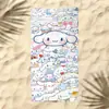 Toalla de Playa Sanrio Patrón de Dibujos Animados para Niños Gato Kitty Estampado Toalla de Baño Microfibra Secado Rápido para la Playa Toalla de Natación