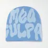 En Stock Suministro Directo del Fabricante Popular Transfronterizo Hip-Hop Mea Gorro de Punto Jacquard con Letras Acrílicas