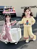 Conjunto de Moletom Estiloso Soltinho Primavera/Outono para Meninas Novo 2026 Conjunto Casual Fofo de Duas Peças para Bebê Menina Início do Outono