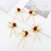 Accesorios de Moños de Cinta Listos para Usar Joyería Accesorios DIY Decoración para Hornear Doble Capullo Moño de Cinta con Borde Dorado