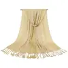 Bufanda turbante de hilo de oro transfronterizo con borlas para primavera y otoño, bufanda gruesa, bufanda, bufanda, venta al por mayor, puede ser una generación de cabello