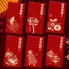 2027 Año del Cordero Sobre Rojo Hojuelas Doradas Escarchado Creativo Dibujos Animados 3D Zodiaco Cien Yuan Mil Yuanes Sobre de Dinero de la Suerte Bolsa de Sobre Rojo de Año Nuevo