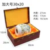 Caja grande de brocado de madera, caja de regalo de porcelana de jade Wen, caja de joyería tallada con adornos, caja de joyería