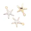 Pingente de Estrela-do-Mar Esmaltado Multicolorido da Moda Acessórios de Joias de Liga DIY Pingente de Decoração para Colar Pulseira Venda Quente Transfronteiriça