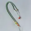 Corda de colar trançada à mão pingente DIY cordão de pingente de corda de jade dourado para homens e mulheres