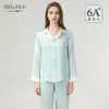 Pijama de Seda Nuevo Estilo Primavera Verano 2026 para Mujer 100% Seda de Morera 19mm Sencillo Casual Conjunto para Estar en Casa