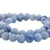 Shixi Jewelry Venta al por mayor transfronteriza Ágata Azul Mate Cuentas Sueltas Cuentas Sueltas con Cuentas Cuentas Redondas Cristal Div Accesorios de Joyería