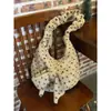 Bolso Estilo Coreano de Lunares con Lana de Cordero Sintética para Mujer, Bolso Tote de Gran Capacidad con Lazo, Versátil para el Trabajo, Bolso de Hombro Cruzado