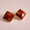 Pendientes de Plata Europea y Americana Transfronterizos de Acrílico con Diseño de Rombo Pendientes de Moda Simples Exquisito Sentido del Diseño Accesorios Versátiles para Pendientes Venta al por Mayor