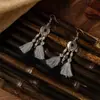 Pendientes de Borla Coloridos Retro Estilo Étnico Nostálgicos de Palacio Bohemian Personalidad Versátiles Ganchos para Orejas para Mujeres