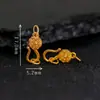 Banho de Prata S925 no Corpo Inteiro com Ouro 24K, Fecho de Gancho de Peixe em Formato de Diamante com Padrão Tradicional, Pequeno Acessório para Moda DIY e Estilo Personalizado