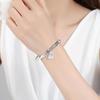 Nueva Pulsera de Loto Moda para Mujer Pulsera de Plata Esterlina 999 Chapada Estilo Mori Hoja de Loto Fresca Flor de Loto Joyería