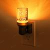 Luz de Sensor Noturna para Corredor e Mesinha de Cabeceira, Plug-in com Controle de Luz, Imitação de Castiçal Padrão Americano, Anel Dourado Gy220, Bolha de Acrílico Âmbar
