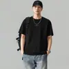 Nova Camiseta de Verão 2026 com Gola Redonda e Manga Curta nas cores Preto, Branco, Damasco e Vermelho Café, Corte Solto com Etiquetas