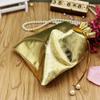 Bolsa de franela dorada de 7 x 9 piezas, bolsa de franela verde para joyas, bolsa para taza de agua, logotipo imprimible
