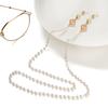 Cadena para gafas simple europea y americana, cadena colgante de perlas de cristal para gafas de sol, personalidad popular, trébol de cuatro hojas, cadena para mascarilla para hombres y mujeres