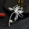 Nuevo estilo lujo exquisito elegante atmósfera clásica broche de abrigo de loto azul accesorios antiluz una generación de cabello