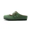 Zapatilla de casa de cuero genuino con aumento de altura interior Birkenstock para mujer, boca poco profunda, puntera de piel de vaca, zapatilla de casa para usar en exteriores, nuevo estilo Otoño 2026