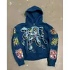 Ropa de calle europea y americana de otoño e invierno Estilo callejero retro Hip-Hop Estampado de patrones Mismo estilo para hombres y mujeres Sudadera Y2K Gótica Punk