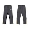 Pantalones Largos Casuales Unisex con Estampado de Letras Logo y Cordón Estilo Básico Tinta Salpicada Ropa de Pareja