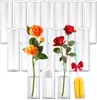 Juego de Jarrones Pequeños Decorativos de Vidrio Vintage Transparente Estilo Ins, Jarrón de Flores y Botella de Aromaterapia, El Más Vendido Transfronterizo con un Toque de Lujo