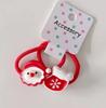 Accesorios para el cabello navideños para niños de 2024, banda de goma elástica alta de Papá Noel, árbol de Navidad, muñeco de nieve, alce, cuerda para el cabello, anillo para el cabello festivo