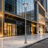 Exportación de cabeza de lámpara de patio transfronteriza, lámpara de calle LED impermeable para paisaje exterior, cabeza de lámpara de poste alto para parques residenciales y villas