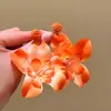 Casa de la Flor de Senna_2026 Nuevos Pendientes de Flor Naranja Estilo Resort Junto al Mar, Pendientes de Temperamento Exagerado, Accesorios Populares para Orejas